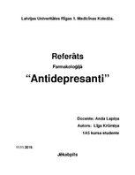 Konspekts 'Antidepresanti', 1.