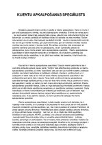 Eseja 'Klientu apkalpošanas speciālists', 1.