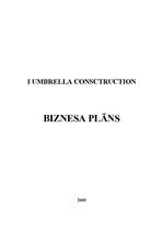 Biznesa plāns 'Būvniecības un celtniecības uzņēmuma biznesa plāns', 1.