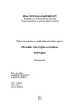 Referāts 'Pārstrādes tehnoloģiju novērtējums motoreļļām', 1.