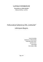 Konspekts 'Pašizmaksas kalkulācija SIA "Galdnieks" ražotajam skapim', 1.
