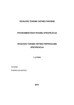 Paraugs 'Programmatūras prasību specifikācija Vecauces vietnes pārstrādei', 1.