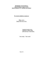 Referāts 'X novada attīstības tendences', 1.