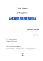 Prakses atskaite 'A/S DnB NORD Banka', 1.