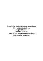 Referāts '1934.gada 15.maija notikumi', 1.