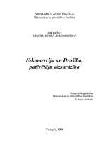 Referāts 'E-komercija un drošība, patērētāju aizsardzība', 1.