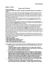 Referāts 'Progress and Civilisation', 1.