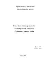 Referāts 'Uzņēmējdarbības plānošana', 1.