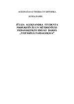 Referāts 'Jūlija Aleksandra Studenta mūsdienīgās pedagoģiskās idejas un darbs "Vispārīgā p', 1.