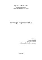 Referāts 'Programma OPILE', 1.