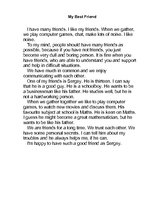 Eseja 'My Best Friend', 1.