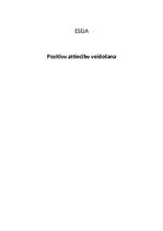 Eseja 'Pozitīvu attiecību veidošana', 1.