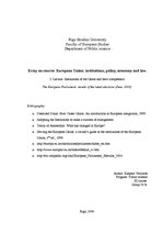 Eseja 'The European Parliament: Results of the Latest Elections', 1.