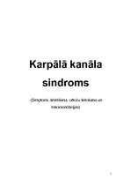 Konspekts 'Karpālā kanāla sindroms', 1.