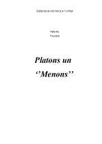 Referāts 'Platons un "Menons"', 1.