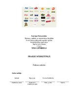 Prakses atskaite 'Prakse mārketingā', 1.