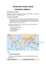 Konspekts 'Litosfēras pārbaudes darbs ğeogrāfijā', 1.