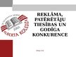 Prezentācija 'Reklāma, godīga konkurence', 1.
