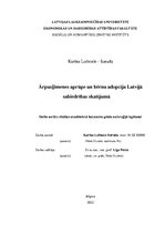 Diplomdarbs 'Ārpusģimenes aprūpe un bērnu adopcija Latvijā sabiedrības skatījumā', 1.