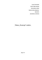 Eseja 'Filmas "Paranoja" semiotiskā analīze', 1.