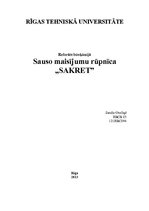 Referāts 'Sauso maisījumu rūpnīca "Sakret"', 1.