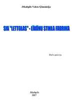 Referāts 'SIA "Lettglas" Līvānu stikla fabrika', 1.