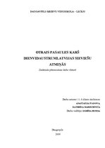 Referāts 'Otrais pasaules karš Dienvidaustrumlatvijas sieviešu atmiņās', 1.