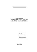 Diplomdarbs 'Darba vides risku analīze SIA "X" grāmatvedībā', 1.