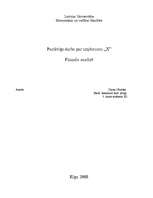 Prakses atskaite 'Patstāvīgais darbs par uzņēmumu "X"', 1.