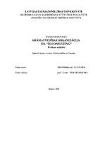 Referāts 'Grāmatvedības organizācija', 1.