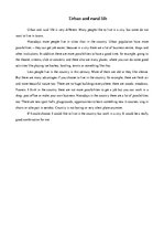 Eseja 'Urban and Rural Life', 1.