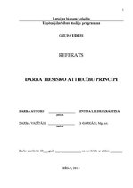 Referāts 'Darba tiesisko attiecību principi', 1.