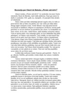 Eseja 'Recenzija par Onorē de Balzaka darbu "Pirmie soļi dzīvē"', 1.