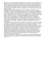 Eseja 'In Order to Find Out how Things Really Are, One Must Understand the Filters Thro', 1.