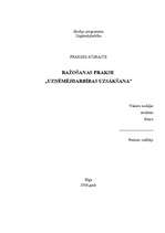 Prakses atskaite 'Uzņēmējdarbības uzsākšana', 1.