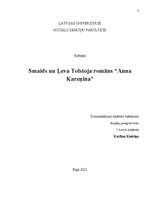 Referāts 'Smaids un Ļeva Tolstoja romāns "Anna Kareņina"', 1.