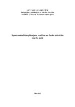 Konspekts 'Sporta nodarbības plānojums veselības un fizisko aktivitāšu mācību jomā', 1.
