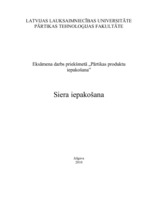 Referāts 'Siera iepakošana', 1.