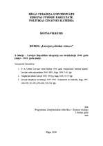 Konspekts 'Latvijas Republikas okupācija un socializācija 1940.gada jūnijs - 1941.gada jūni', 1.