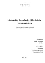 Referāts 'Ģeometrisko formu daudzveidība dažādās pasaules svētvietās', 1.