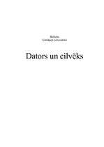 Konspekts 'Cilvēks un dators', 1.