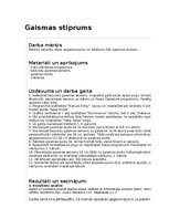 Paraugs 'Gaismas stiprums', 1.