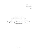 Eseja 'Pārspriedums par G.Donicetti operu "Lucia di Lammermoor"', 1.