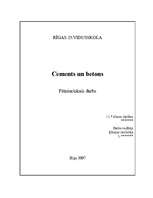 Referāts 'Cements un betons', 1.