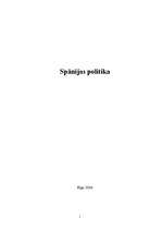 Referāts 'Spānijas politika', 1.