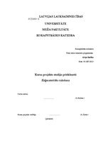 Paraugs 'Kursa projekts zāģmateriālu ražošanā', 1.