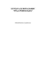 Konspekts 'Gustava Le Bona darbs "Pūļa psiholoģija"', 1.