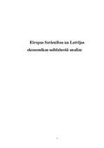 Referāts 'Eiropas Savienības un Latvijas ekonomikas salīdzinošā analīze', 1.
