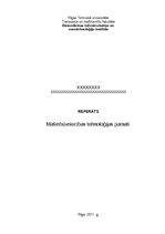 Konspekts 'Ražošanas veidi māšīnbūvē', 1.