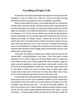 Eseja 'Travelling in People’s Life', 1.